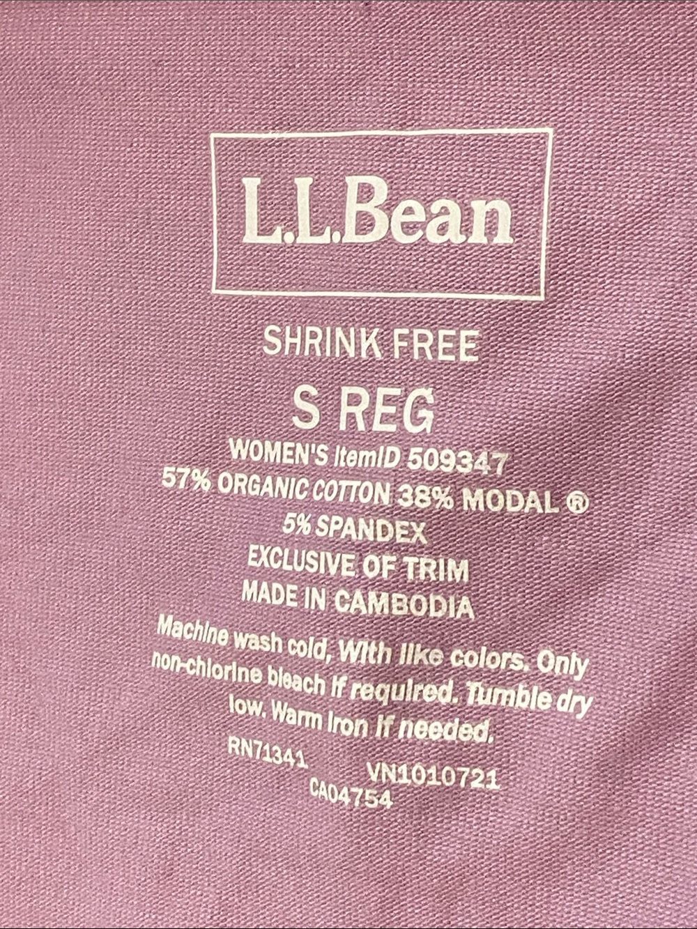 L.L. Bean Super Soft Shrink Free Pajama Set - Picture 3 of 6